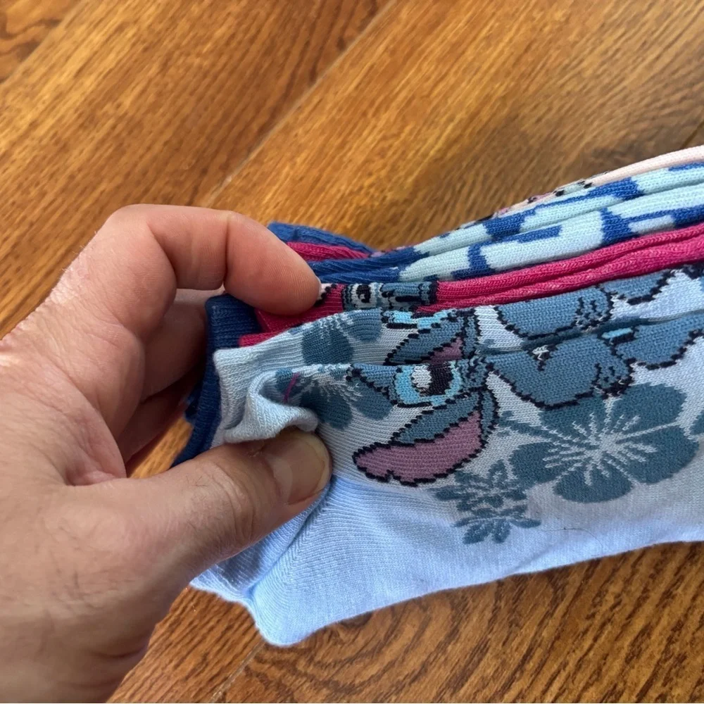 Disney Stitch & Angel Character ankle Socks 6 pair set